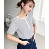 \カジュアルTの定番!/ヘンリーネックボーダー半袖Tシャツ | moment+ | 詳細画像8