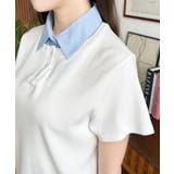 バイカラーデザイン半袖ポロカットソー | moment+ | 詳細画像11 