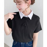 バイカラーデザイン半袖ポロカットソー | moment+ | 詳細画像16 