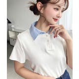 バイカラーデザイン半袖ポロカットソー | moment+ | 詳細画像2 