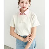 バイカラーデザイン半袖ポロカットソー | moment+ | 詳細画像20 