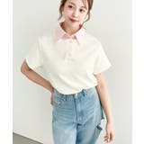 バイカラーデザイン半袖ポロカットソー | moment+ | 詳細画像21 