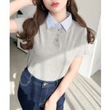 バイカラーデザイン半袖ポロカットソー | moment+ | 詳細画像27 