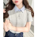 バイカラーデザイン半袖ポロカットソー | moment+ | 詳細画像29 