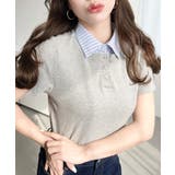 バイカラーデザイン半袖ポロカットソー | moment+ | 詳細画像30 