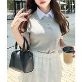 バイカラーデザイン半袖ポロカットソー | moment+ | 詳細画像31 