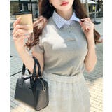 バイカラーデザイン半袖ポロカットソー | moment+ | 詳細画像34 