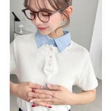 バイカラーデザイン半袖ポロカットソー | moment+ | 詳細画像5 