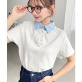 バイカラーデザイン半袖ポロカットソー | moment+ | 詳細画像6 