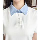 バイカラーデザイン半袖ポロカットソー | moment+ | 詳細画像8 