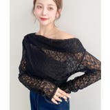 ワンショルドレープ長袖ストレッチレースプルオーバー(インナー別売り) | moment+ | 詳細画像20 
