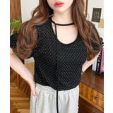 ドットプリントテレコリブバレエコアパフスリーブカットソー | moment+ | 詳細画像26 