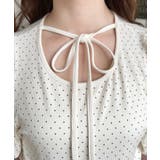 ドットプリントテレコリブバレエコアパフスリーブカットソー | moment+ | 詳細画像8 