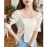 アシメスクエアネックプルオーバー | moment+ | 詳細画像1