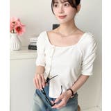 アシメスクエアネックプルオーバー | moment+ | 詳細画像2