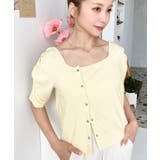 イエロー | アシメスクエアネックプルオーバー | moment+