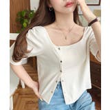 アイボリー | アシメスクエアネックプルオーバー | moment+