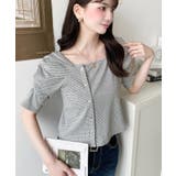 アシメスクエアネックボーダー半袖プルオーバー | moment+ | 詳細画像22 