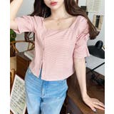 アシメスクエアネックボーダー半袖プルオーバー | moment+ | 詳細画像30 