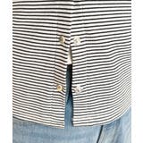 アシメスクエアネックボーダー半袖プルオーバー | moment+ | 詳細画像9 