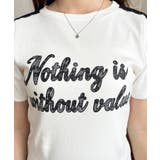 サイドレースロゴプリントTシャツ | moment+ | 詳細画像6 