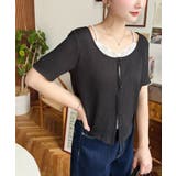 キャミレイヤード風半袖トップス | moment+ | 詳細画像17 