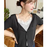 キャミレイヤード風半袖トップス | moment+ | 詳細画像18 