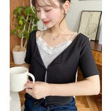 キャミレイヤード風半袖トップス | moment+ | 詳細画像19 