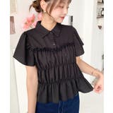 シャーリングビスチェデザインポロシャツ | moment+ | 詳細画像17 