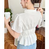 シャーリングビスチェデザインポロシャツ | moment+ | 詳細画像5 