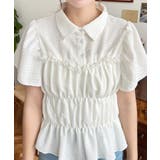 シャーリングビスチェデザインポロシャツ | moment+ | 詳細画像6 