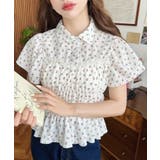 ホワイト系その他 | シャーリングビスチェデザインポロシャツ | moment+