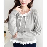 杢グレー | ＼韓国LOOK◎／レイヤード風ヘンリーネックTシャツ | moment+