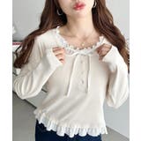 アイボリー | ＼韓国LOOK◎／レイヤード風ヘンリーネックTシャツ | moment+