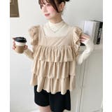 カットベロアバックリボンティアードプルオーバー | moment+ | 詳細画像13 