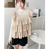 カットベロアバックリボンティアードプルオーバー | moment+ | 詳細画像16 