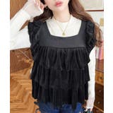 カットベロアバックリボンティアードプルオーバー | moment+ | 詳細画像5 