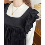 カットベロアバックリボンティアードプルオーバー | moment+ | 詳細画像9 