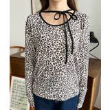 レオパードプリントバレエコアパフスリーブ長袖カットソー | moment+ | 詳細画像15 