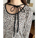 レオパードプリントバレエコアパフスリーブ長袖カットソー | moment+ | 詳細画像16 