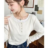 レイヤード風ヘンリーロンT | moment+ | 詳細画像3 