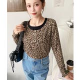 レオパードプリントレイヤード風ヘンリーロンT | moment+ | 詳細画像11 