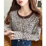 レオパードプリントレイヤード風ヘンリーロンT | moment+ | 詳細画像18 