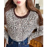 レオパードプリントレイヤード風ヘンリーロンT | moment+ | 詳細画像20 