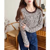 レオパードプリントレイヤード風ヘンリーロンT | moment+ | 詳細画像21 