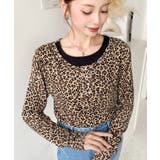 レオパードプリントレイヤード風ヘンリーロンT | moment+ | 詳細画像7 