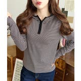 ヘンリーネックボーダーフーディー | moment+ | 詳細画像15