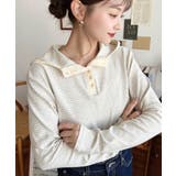 ヘンリーネックボーダーフーディー | moment+ | 詳細画像16