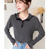 ヘンリーネックボーダーフーディー | moment+ | 詳細画像23