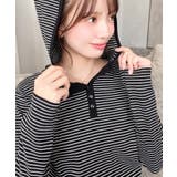 ヘンリーネックボーダーフーディー | moment+ | 詳細画像24